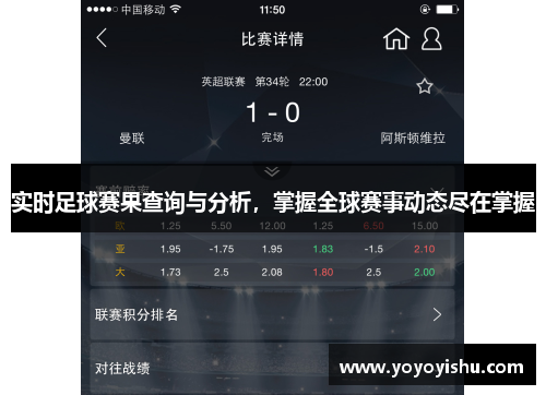 实时足球赛果查询与分析，掌握全球赛事动态尽在掌握